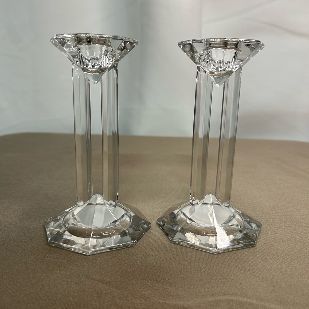 Synchronicity Collection By Lenox 6” Set Of 2 Single Light Candlestick Holder